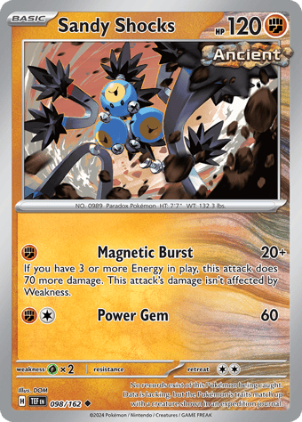 Sandy Shocks Temporal Forces Pokemon Card