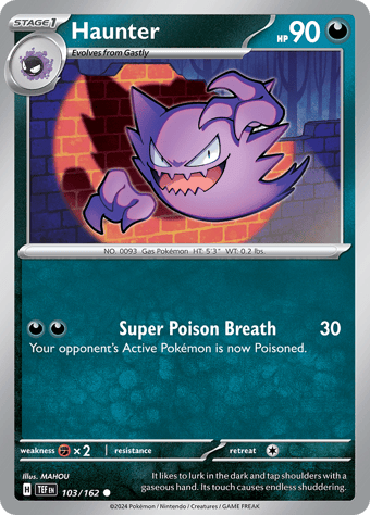 Haunter Temporal Forces Pokemon Card