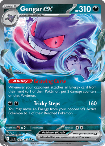 Gengar ex Temporal Forces Pokemon Card