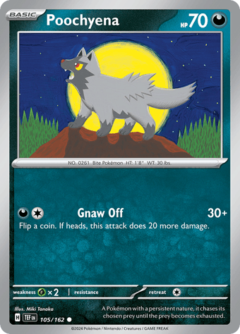 Poochyena Temporal Forces Pokemon Card
