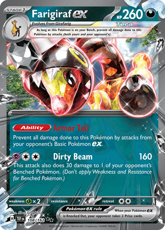 Farigiraf ex Temporal Forces Pokemon Card