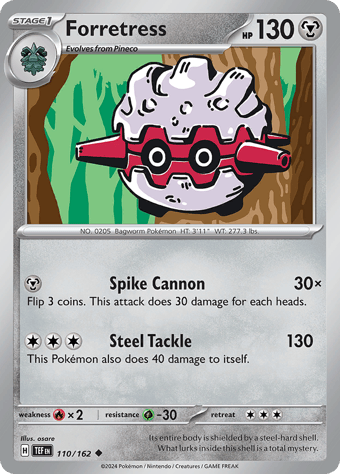 Forretress Temporal Forces Pokemon Card