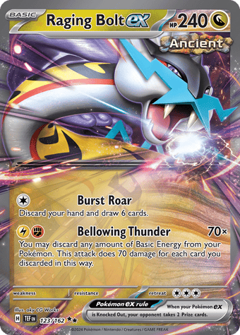 Raging Bolt ex Temporal Forces Pokemon Card