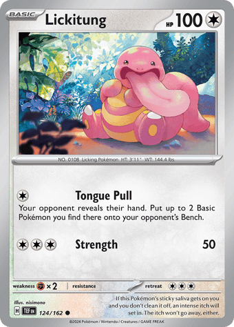 Lickitung Temporal Forces Pokemon Card