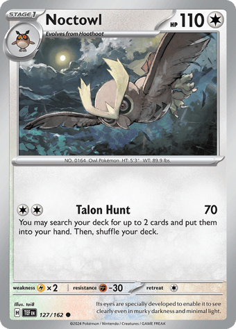 Noctowl Temporal Forces Pokemon Card