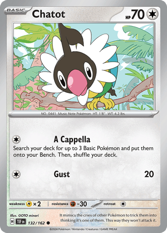 Chatot Temporal Forces Pokemon Card