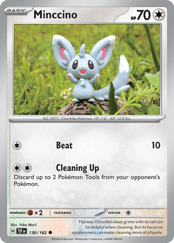 Minccino Temporal Forces Pokemon Card