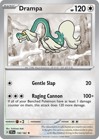 Drampa McDonald's 2025 Pokemon Card