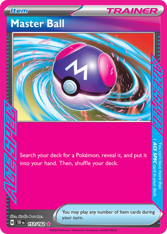 Master Ball Temporal Forces Pokemon Card