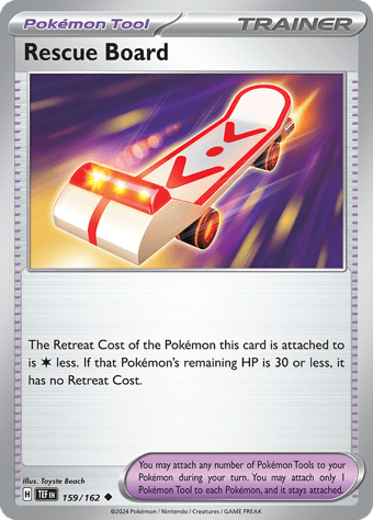 Rescue Board Temporal Forces Pokemon Card