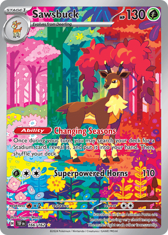 Sawsbuck Temporal Forces Pokemon Card