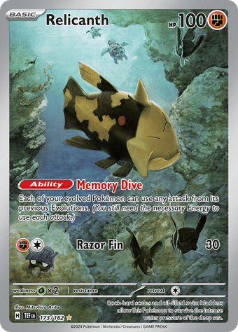 Relicanth Temporal Forces Pokemon Card