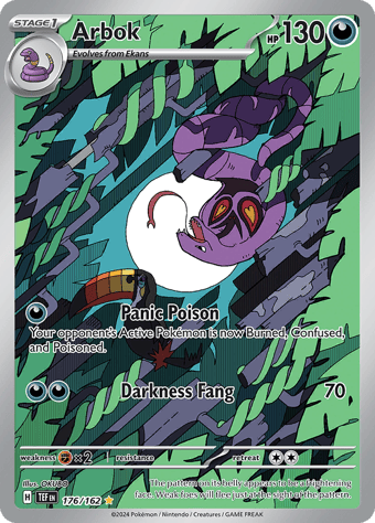 Arbok Temporal Forces Pokemon Card