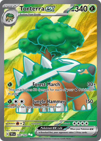 Torterra ex Temporal Forces Pokemon Card