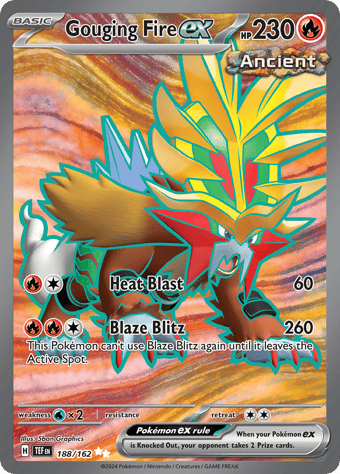 Gouging Fire ex Temporal Forces Pokemon Card