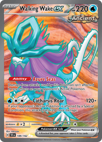 Walking Wake ex Temporal Forces Pokemon Card