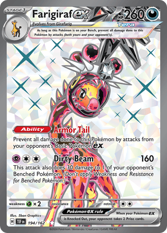 Farigiraf ex Temporal Forces Pokemon Card