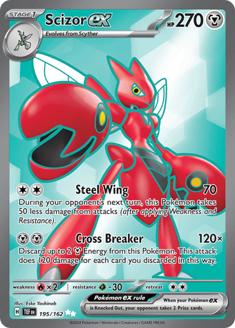 Scizor ex Temporal Forces Pokemon Card