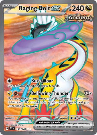 Raging Bolt ex Temporal Forces Pokemon Card