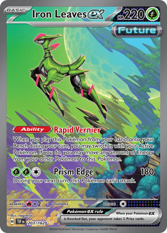 Iron Leaves ex Temporal Forces Pokemon Card