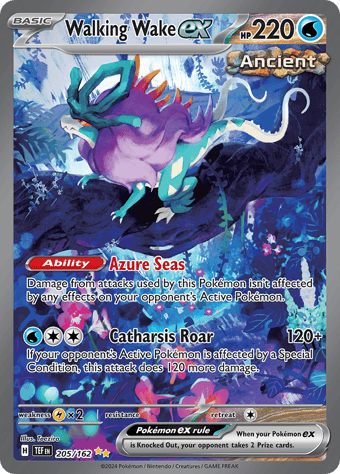 Walking Wake ex Temporal Forces Pokemon Card