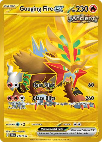 Gouging Fire ex Temporal Forces Pokemon Card