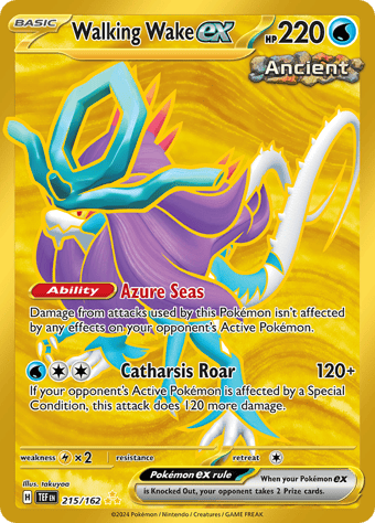 Walking Wake ex Temporal Forces Pokemon Card