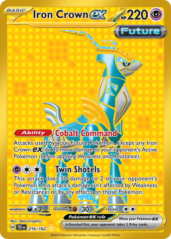 Iron Crown ex Temporal Forces Pokemon Card
