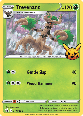 Trevenant Trick or Trade Pokemon Card