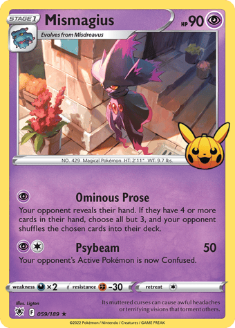 Mismagius Trick or Trade Pokemon Card
