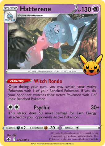 Hatterene Trick or Trade Pokemon Card