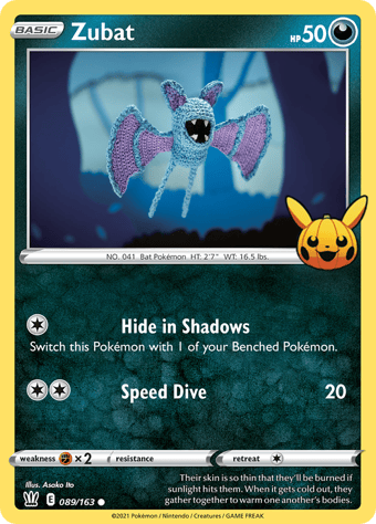 Zubat Trick or Trade Pokemon Card
