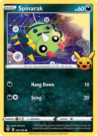 Spinarak Trick or Trade Pokemon Card
