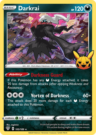 Darkrai Trick or Trade Pokemon Card