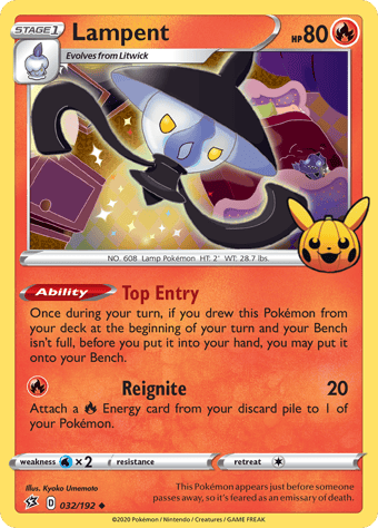 Lampent Trick or Trade Pokemon Card