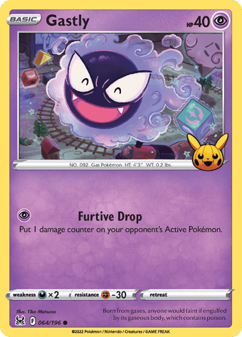 Gastly Trick or Trade 2023 Pokemon Card