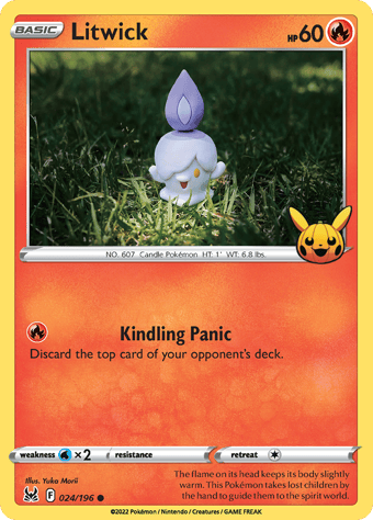 Litwick Trick or Trade 2023 Pokemon Card