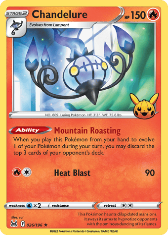 Chandelure Trick or Trade 2023 Pokemon Card
