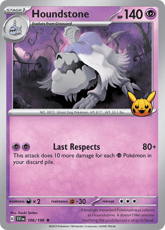 Houndstone Trick or Trade 2023 Pokemon Card