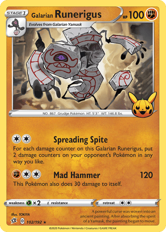 Galarian Runerigus Trick or Trade 2023 Pokemon Card