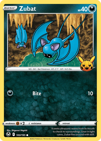 Zubat Trick or Trade 2023 Pokemon Card