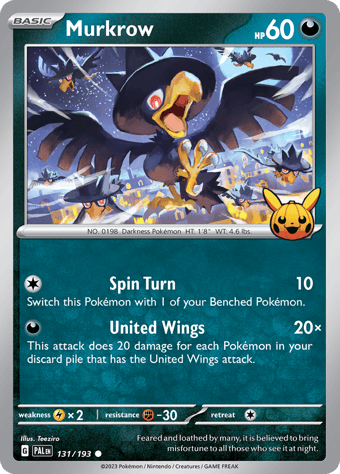 Murkrow Trick or Trade 2023 Pokemon Card
