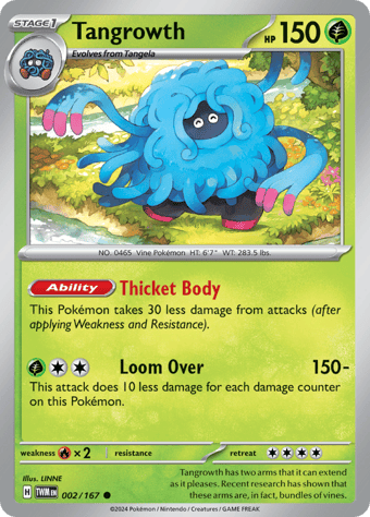 Tangrowth Twilight Masquerade Pokemon Card