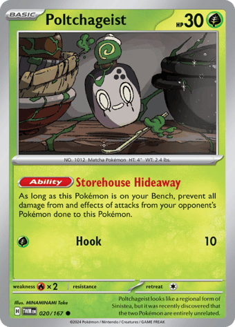 Poltchageist Twilight Masquerade Pokemon Card