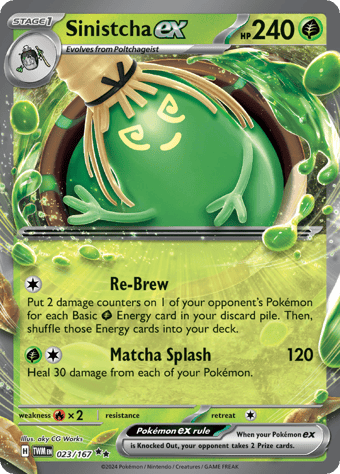 Sinistcha ex Twilight Masquerade Pokemon Card