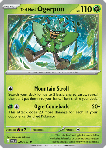 Teal Mask Ogerpon Trick or Trade 2024 Pokemon Card