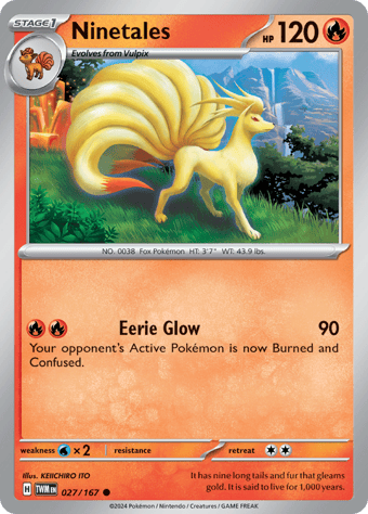 Ninetales Twilight Masquerade Pokemon Card