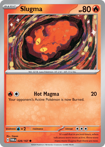Slugma Twilight Masquerade Pokemon Card