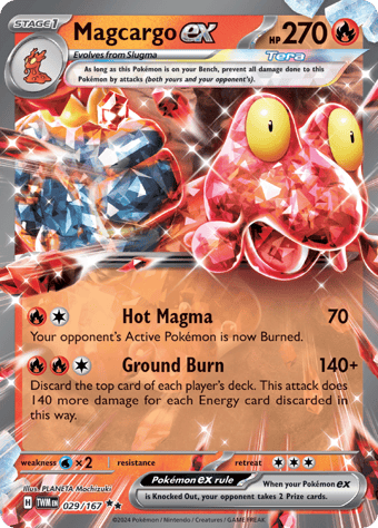 Magcargo ex Twilight Masquerade Pokemon Card