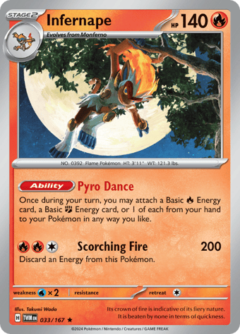 Infernape Twilight Masquerade Pokemon Card